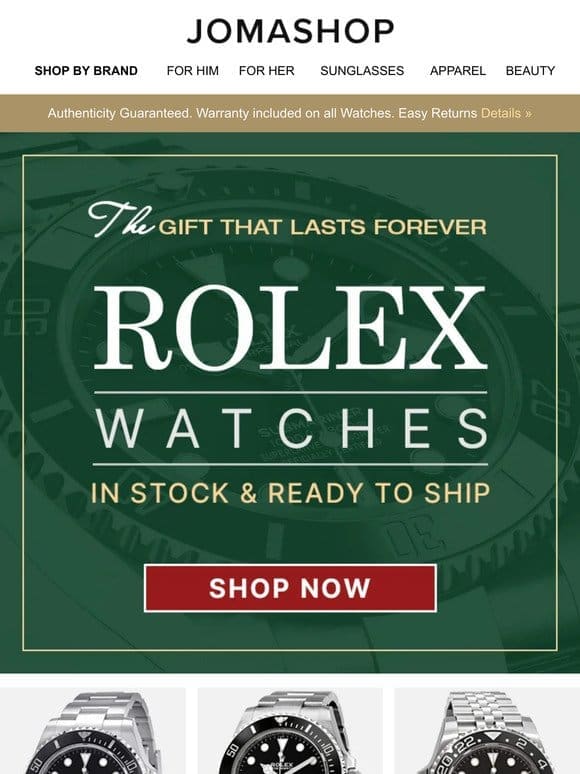 ROLEX: A gift that lasts forever…