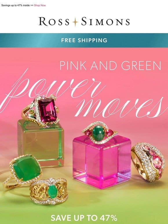 Ready to make it POP? Pink and green jewelry is the way to go