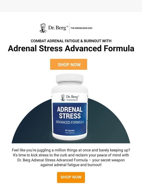Reclaim your calm with Adrenal Stress Advanced Formula!