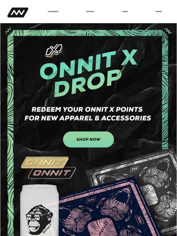 Redeem Your Onnit X Points For New Apparel & Accessories