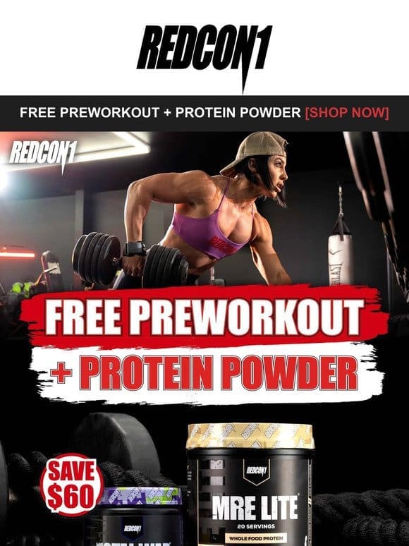 [Right Now] Free TOTAL WAR Preworkout & Protein Powder