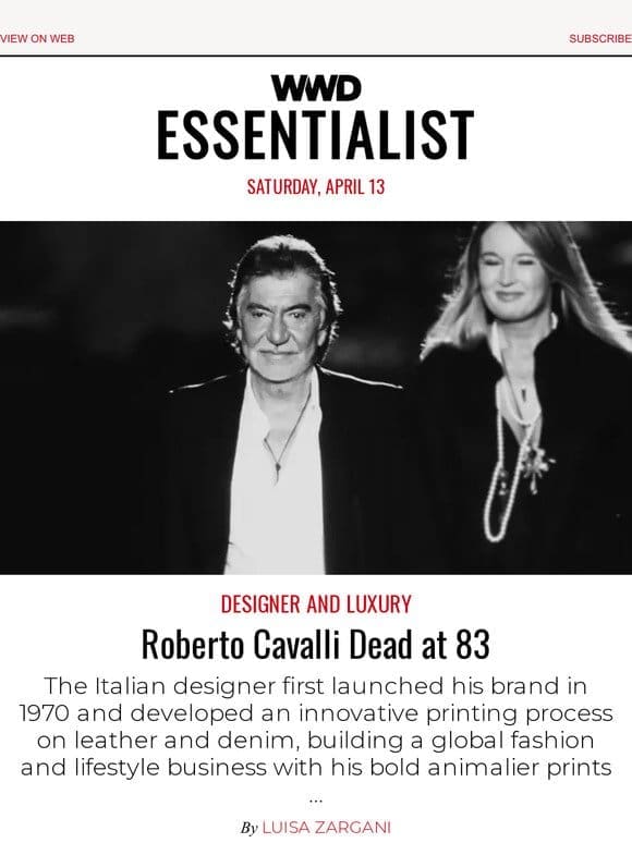 Roberto Cavalli Dead at 83