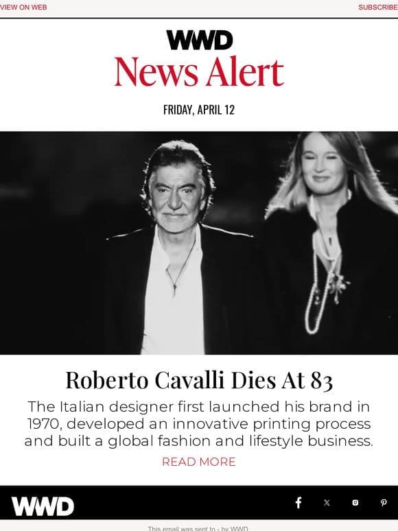 Roberto Cavalli Dies At 83