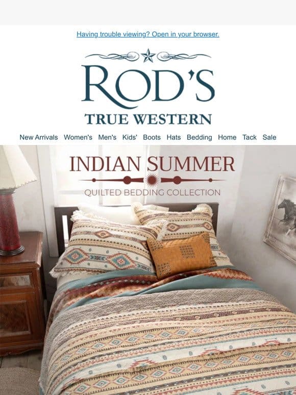 Rod’s Exclusive Best Seller–Indian Summer Quilted Bedding Collection