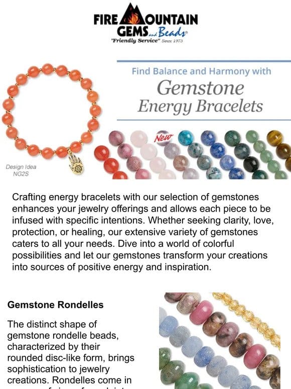 Rondelle Gemstone BEADS – Find Balance and Harmony
