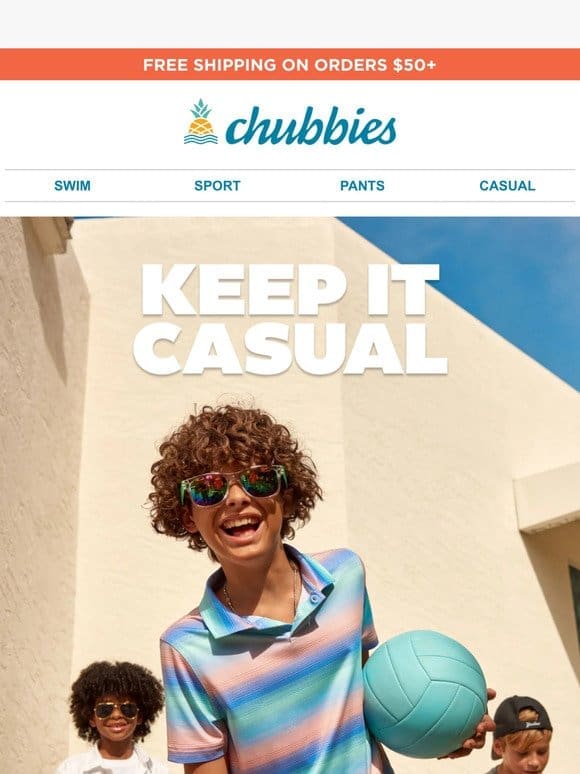 Roses are red / violets are blue / cool kids wear Chubbies / why don’t you?