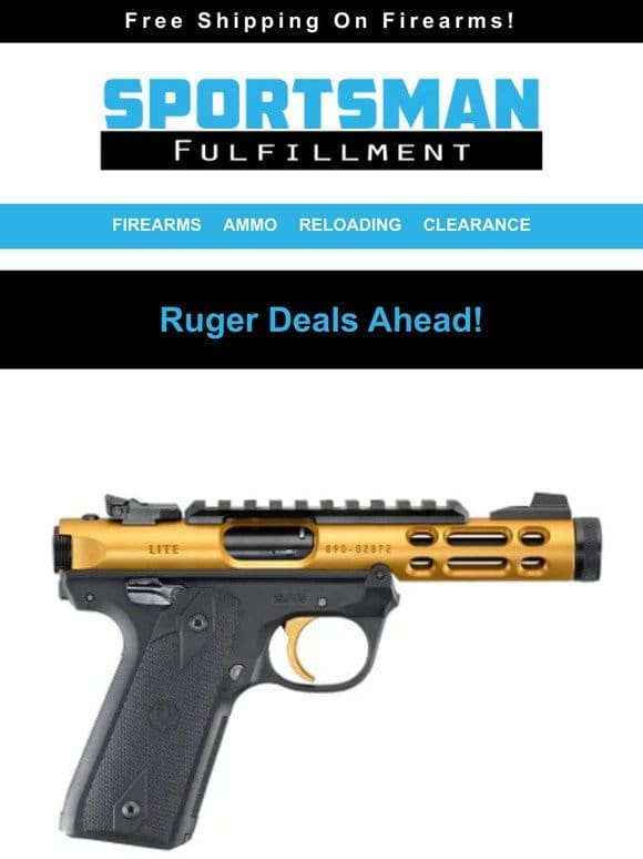 Ruger IV 22-45s Starting at $514.99 ☀️ .22LR 525RDS $22.99