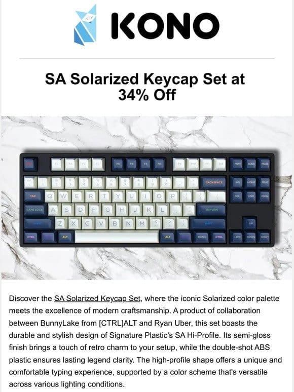 SA Solarized Keycap Set at 34% Off