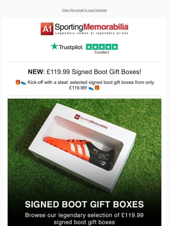 SALE: £119.99 Signed Boot Gift Boxes!