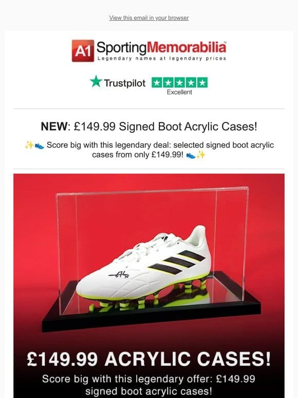 SALE: £149.99 Signed Boot Acrylic Cases!