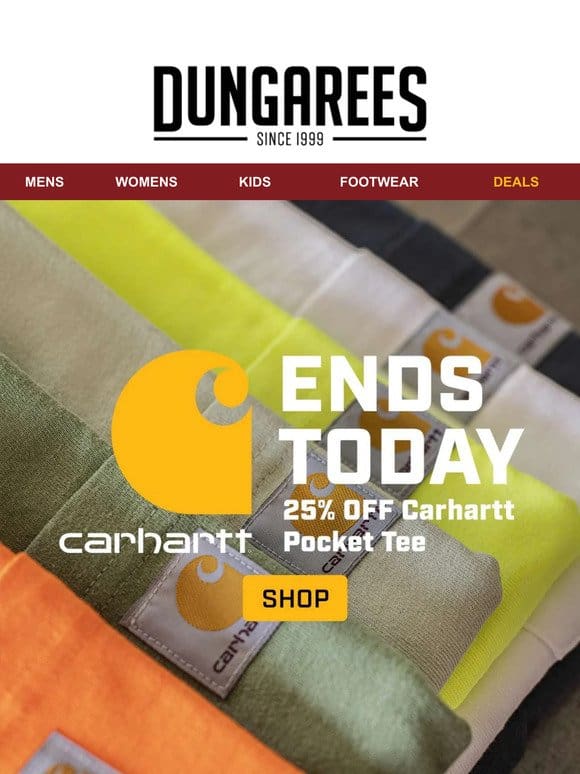 SALE ALERT: The Carhartt T-Shirt Sale Ends Today