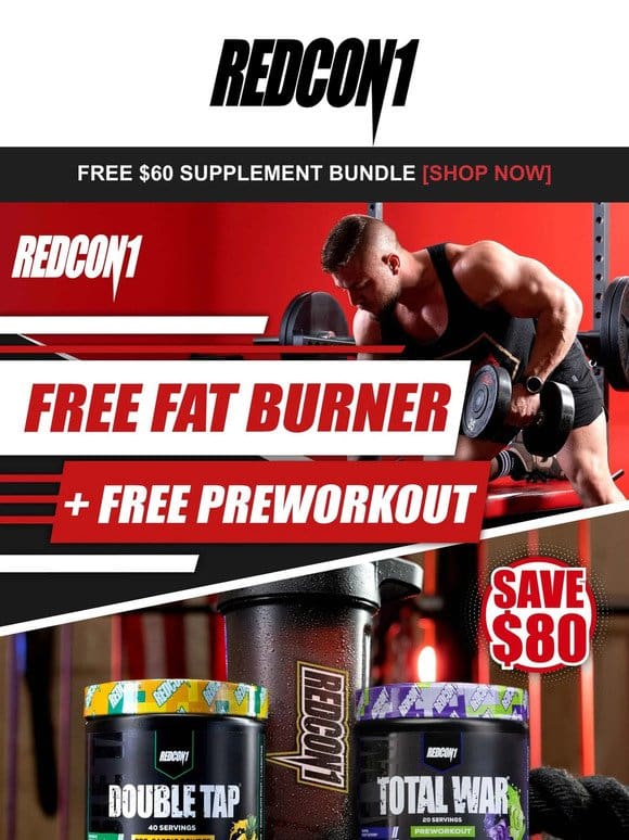[SAVE $60] Free Fat Burner + TOTAL WAR Preworkout