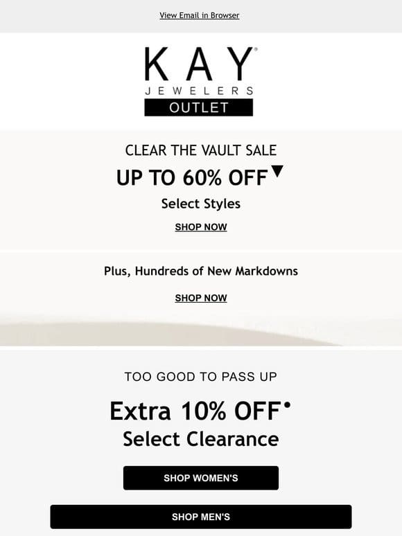 SAVE BIG! Up to 60% OFF + Extra 10% OFF Clearance