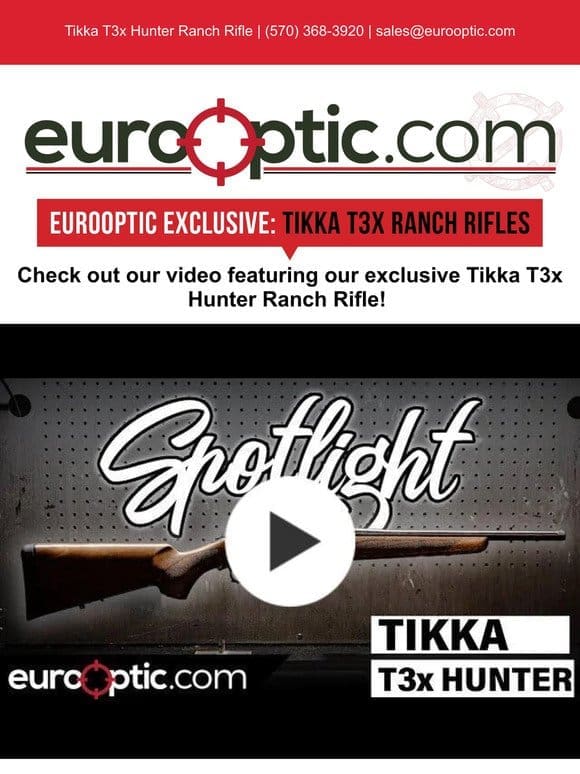 SPOTLIGHT: Tikka T3x Hunter Ranch Rifle