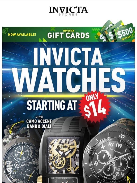 STARTING At ONLY $14❗Invicta Cool Styles ❗