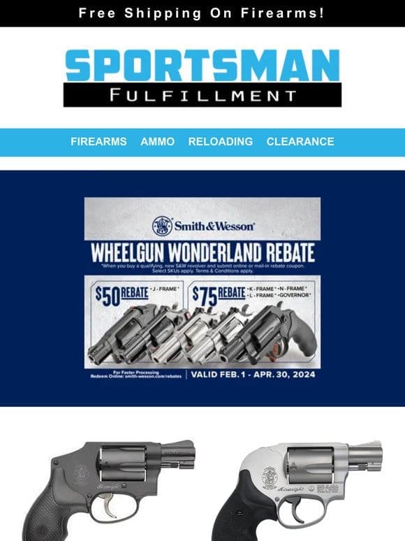 S&W Wheel Gun Wonderland Rebate!