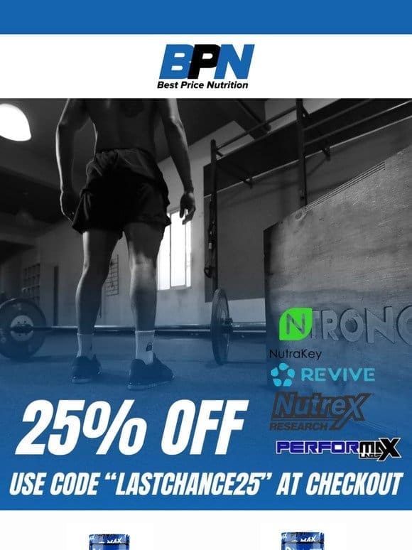 Save 25% OFF Supplements， Coupon Code Inside