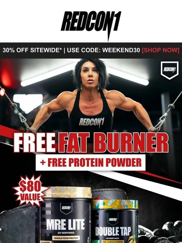 [Save $80]  Free Fat Burner + Free Protein Powder