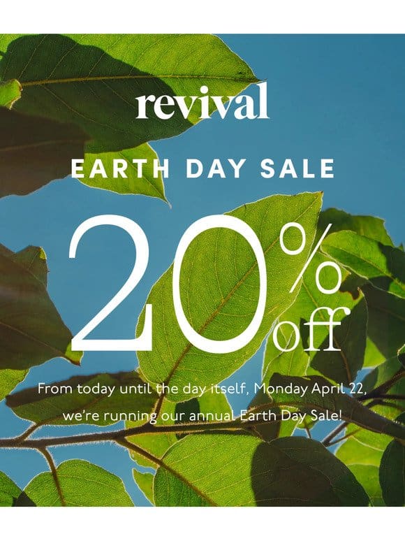 Save Big for Earth Day