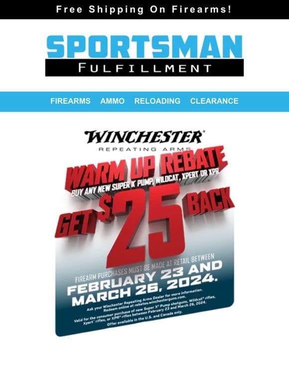 Save With Winchester Shotgun Rebates!