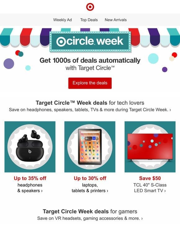 Save big on tech & electronics during Target Circle Week.