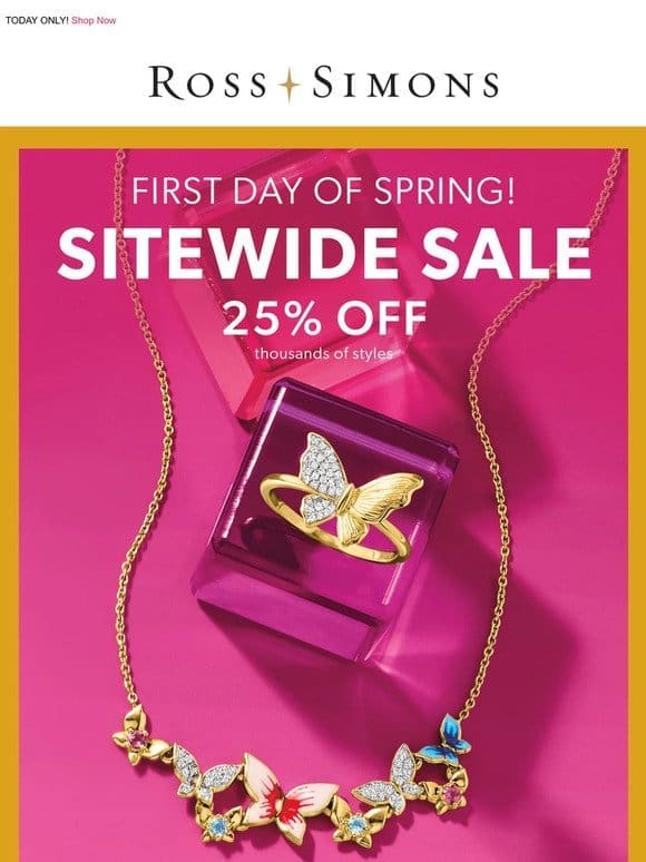 Save on EVERYTHING* to celebrate spring   Enjoy 25% off + an extra 10% off >