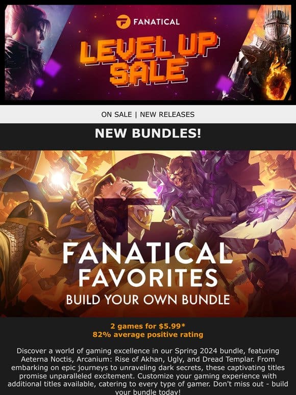 Save on Fanatical Favorites