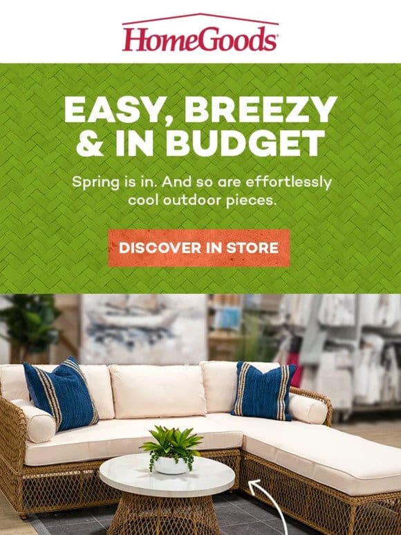 Save on laidback outdoor furniture.​