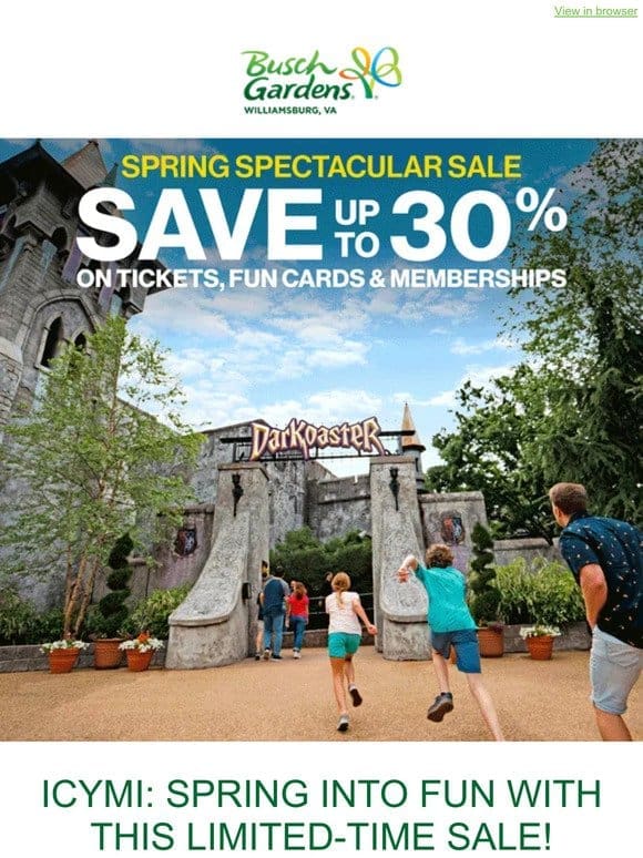 Save up to 30% With the Spring Spectacular Sale!