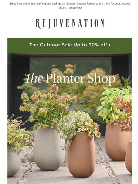 Save up to 30% off essential outdoor styles