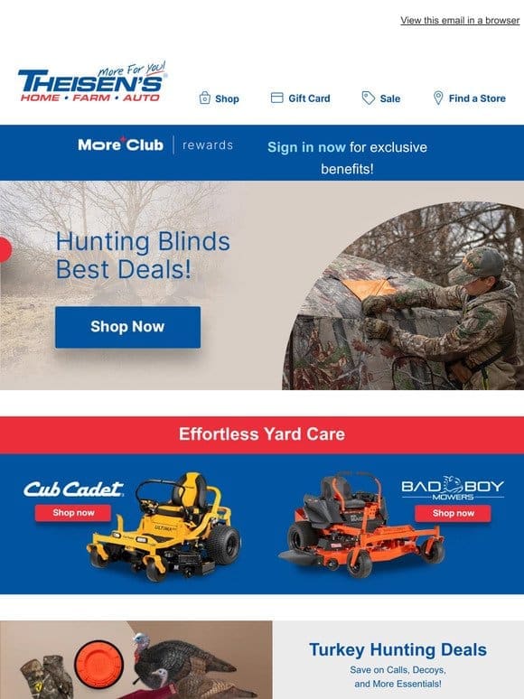 Save up to $50 on Hunting Blinds!