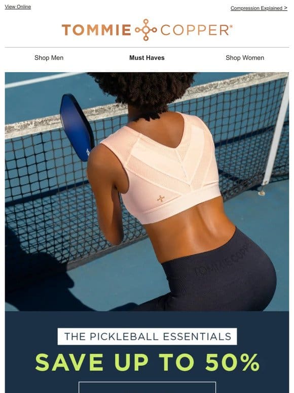 Save up to 50% on the Pickleball Essentials
