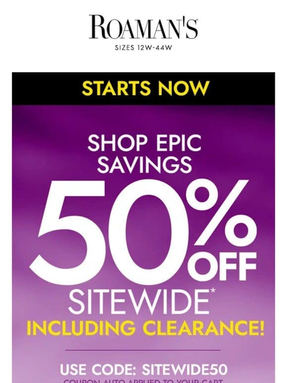 Savings on the ENTIRE store?