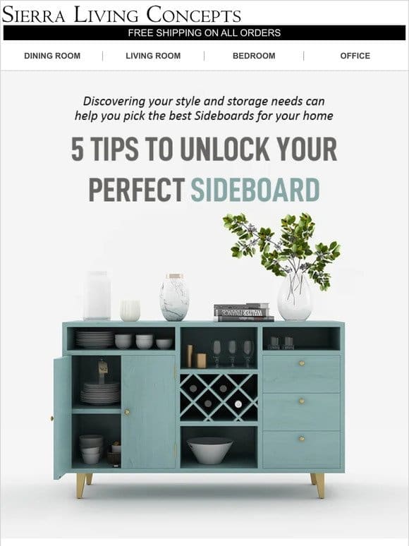 Savvy Storage Solutions: Save Big on Sideboard  ️