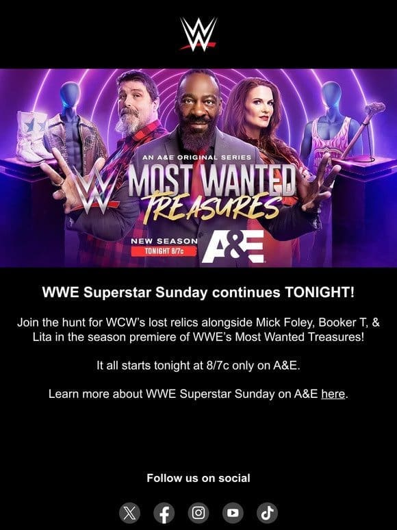 Season premiere of WWE’s Most Wanted Treasures TONIGHT!