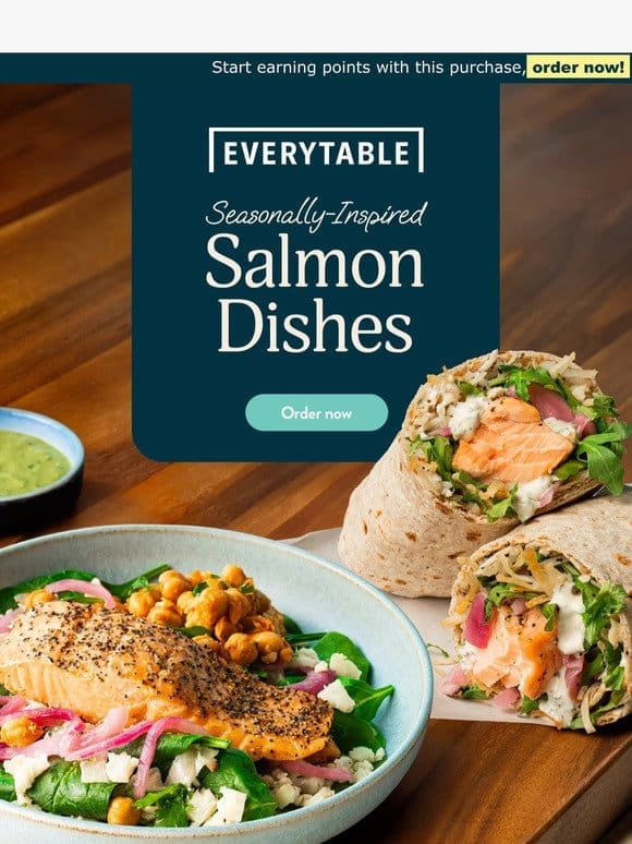 Seasonally inspired salmon meals