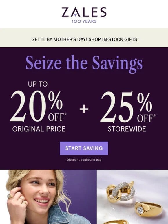 Seize the Savings Stop， Drop & Shop!