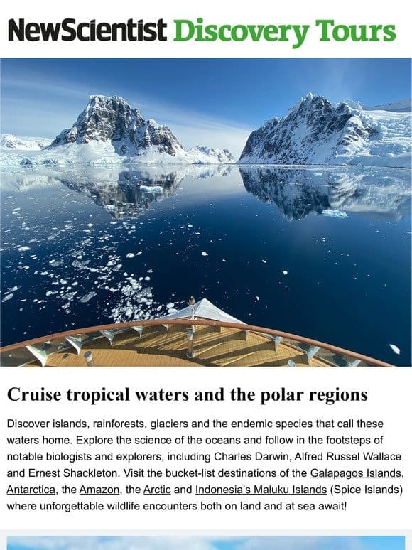 Set sail and explore open waters with New Scientist