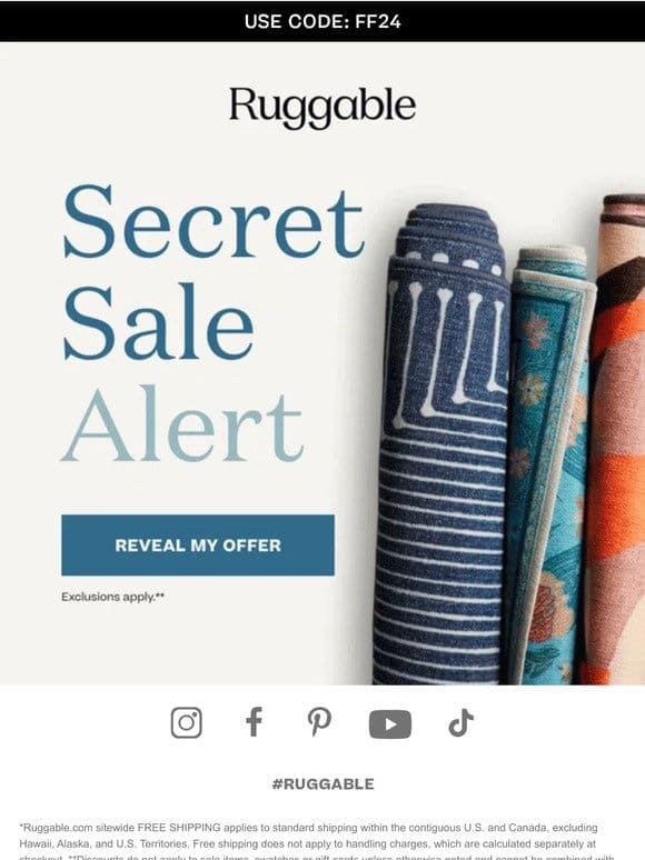 Shh… We’re Having a Secret Sale