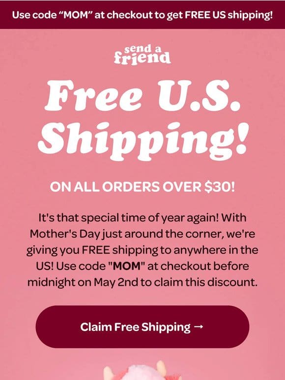 Ship your package for FREE!