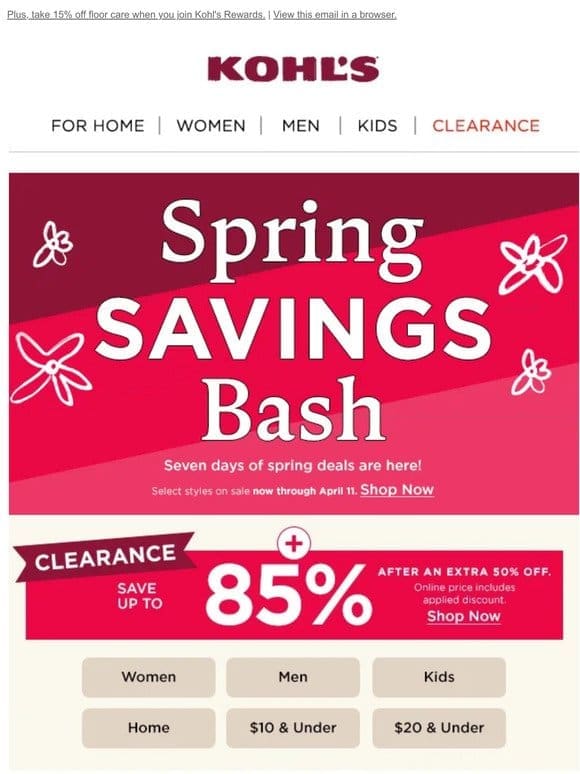 Shop $14.99 sandals during our Spring Savings Bash ☀️