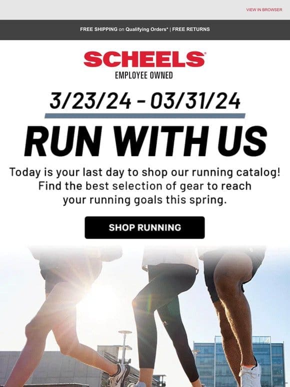 Shop Our Running Catalog While You Can!