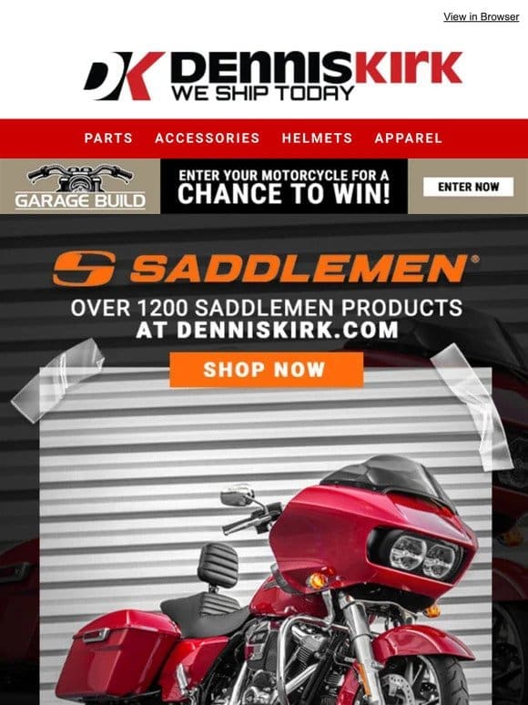 Shop Saddlemen For Your Harley at Denniskirk.com NOW!⭐