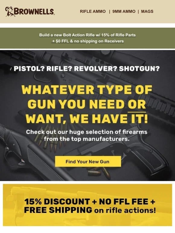 Shop our huge selection of firearms!