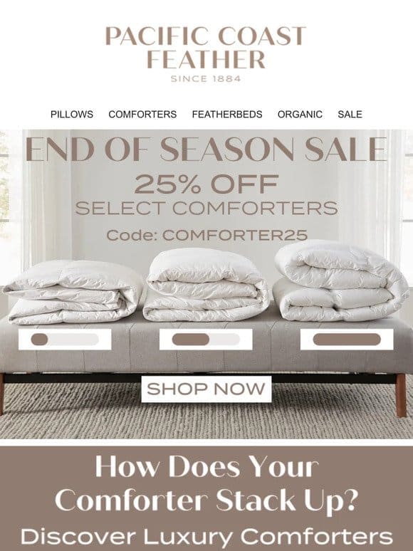 Shop up to 25% Off top luxury bedding.