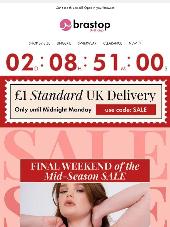 Shop up to 70% off with £1 UK DELIVERY