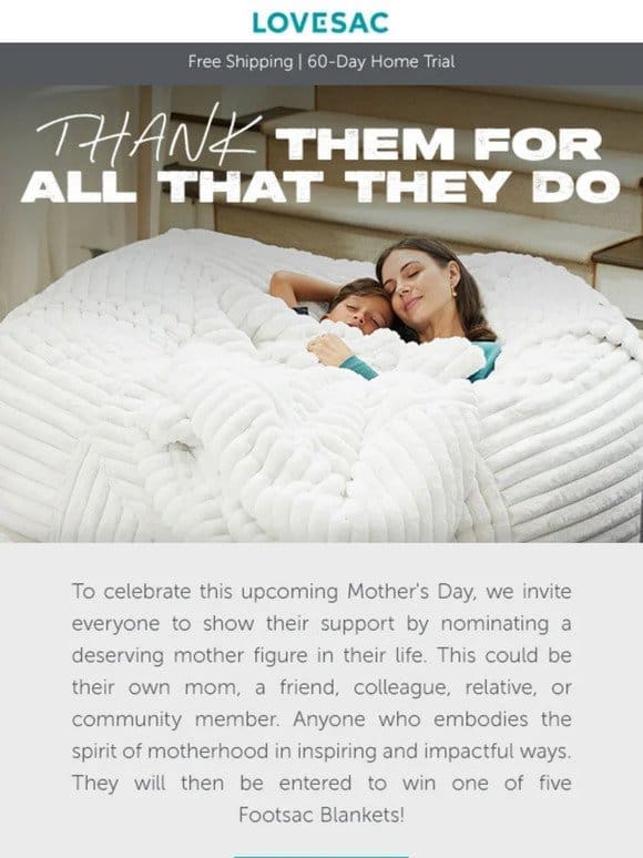 Show Your Appreciation to a Mom With a Nomination! ​