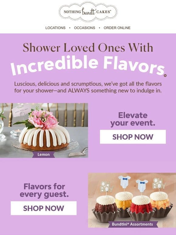 Shower Them With Flavors