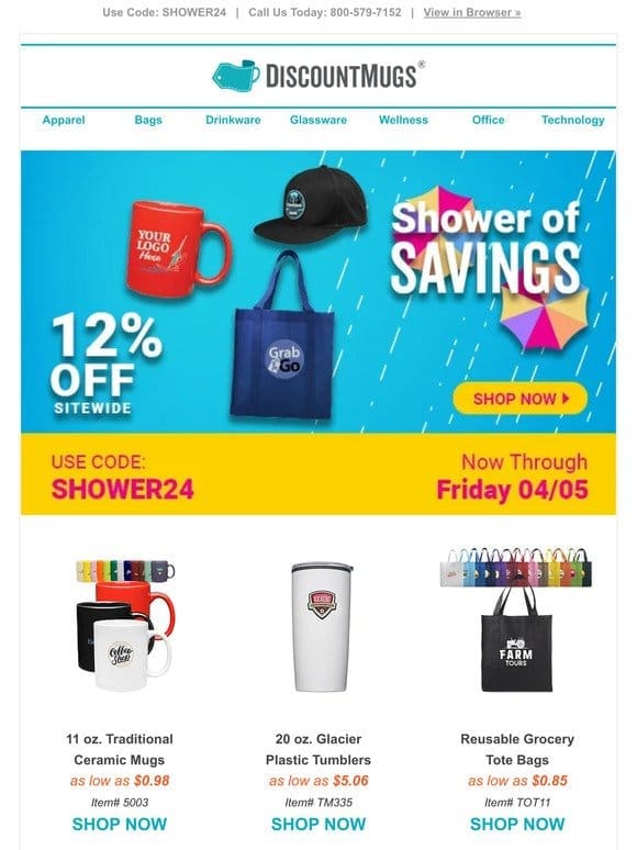 Shower of Savings: Take 12% Off Sitewide