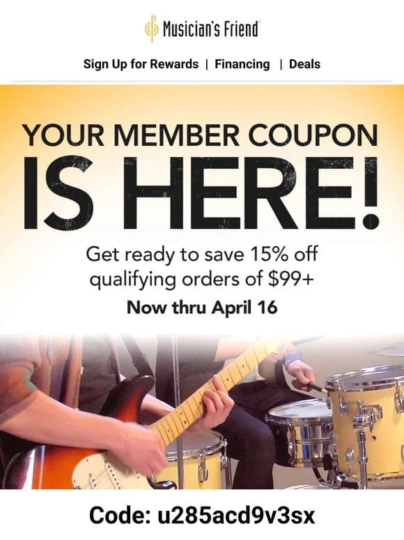 Sign up and save: Member coupon INSIDE